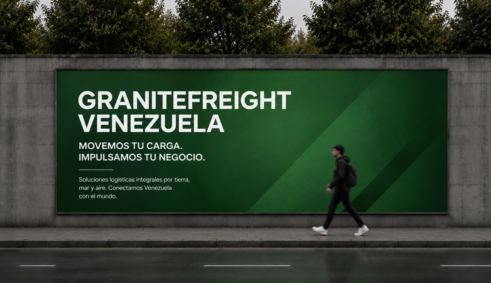 Valla publicitaria Granitefreight Venezuela